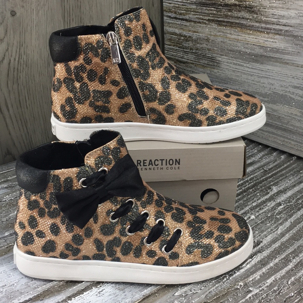 REACTION KENNETH COLE COSMIC BOW Leopard - Picture 2 of 8